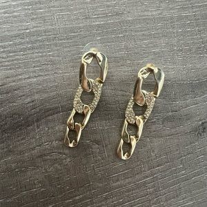 Baublebar gold curb chain drop earrings